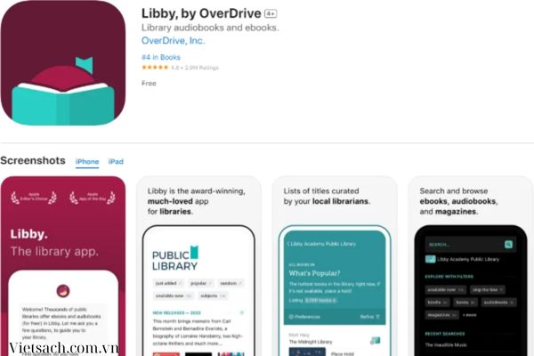 Ứng dụng Libby, by OverDrive